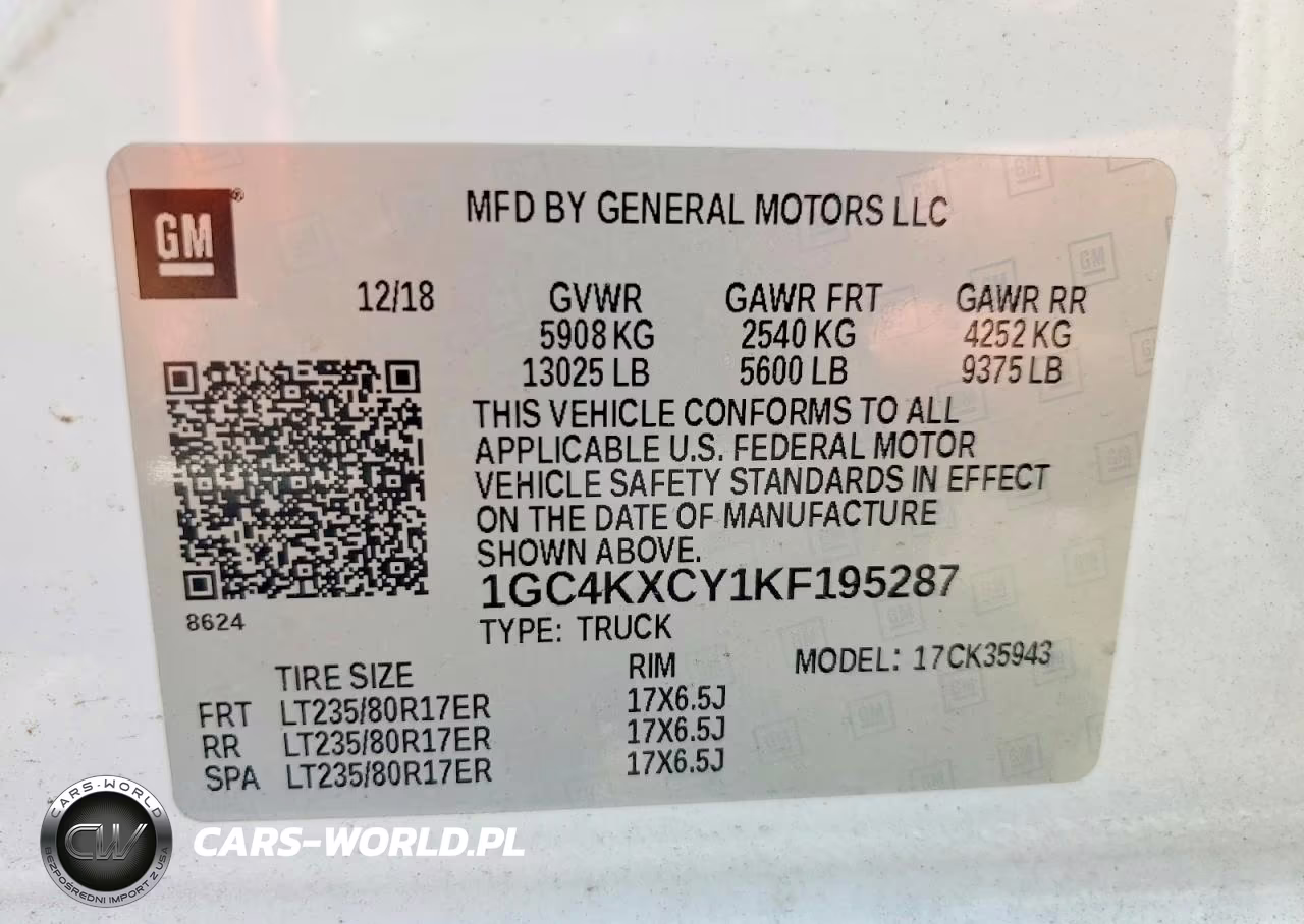 2019 Chevrolet Silverado K3500 Ltz VIN:1GC4KXCY1KF195287 - 13