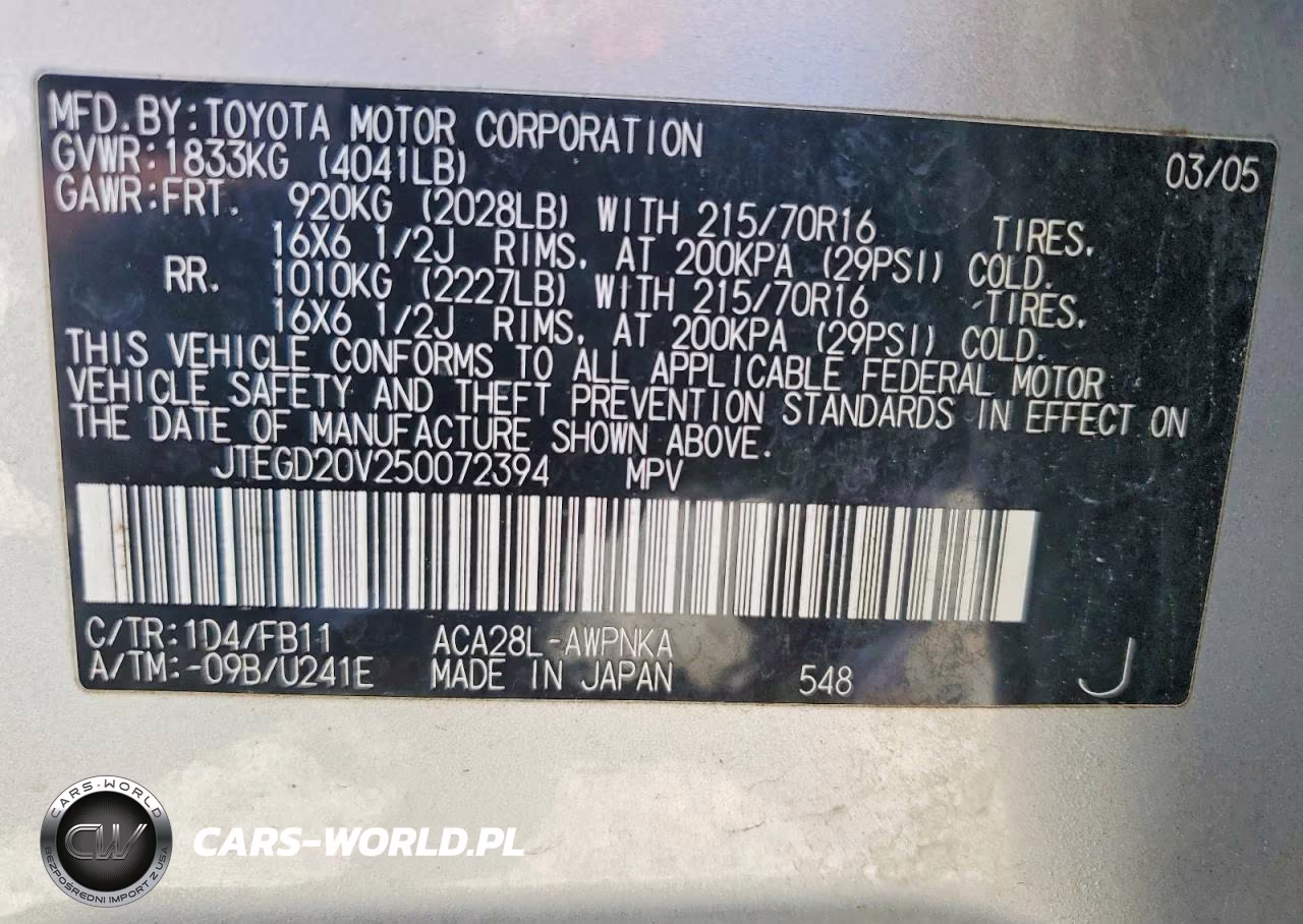 2005 Toyota Rav4 Base VIN:JTEGD20V250072394 - 13