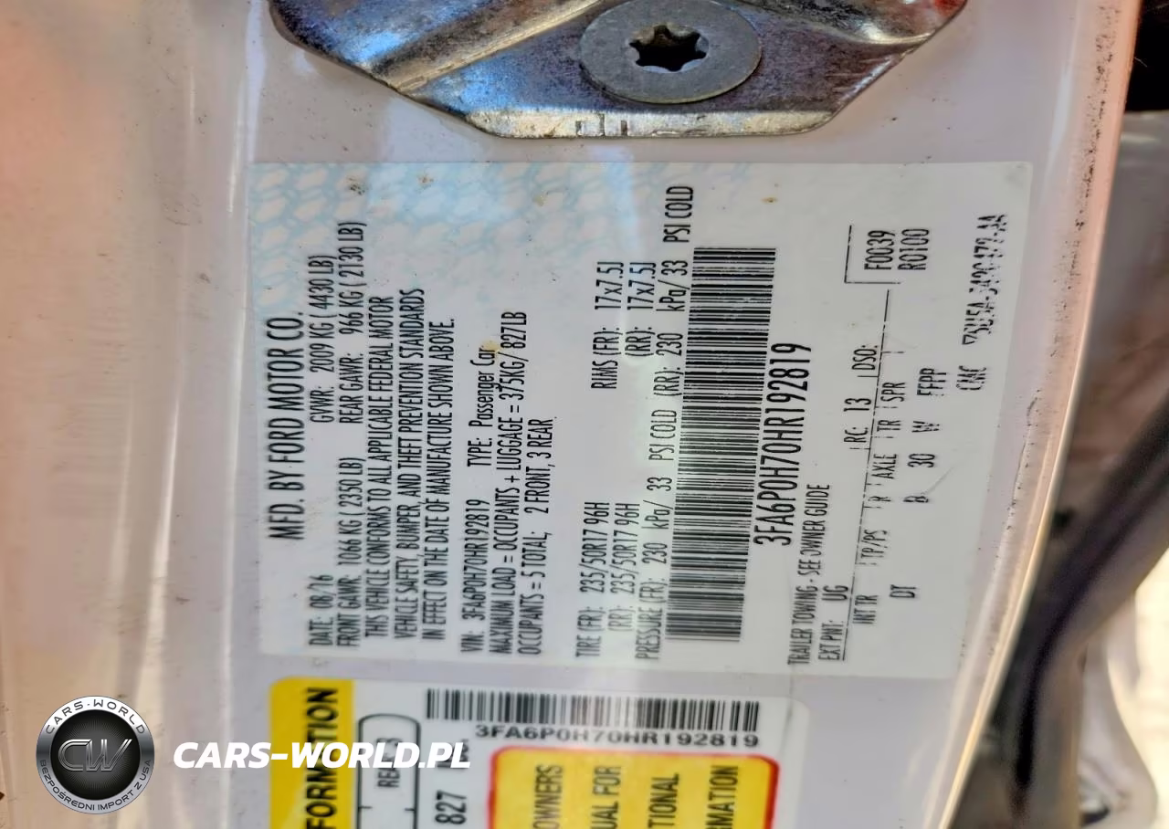 2017 Ford Fusion Se VIN:3FA6P0H70HR192819 - 12