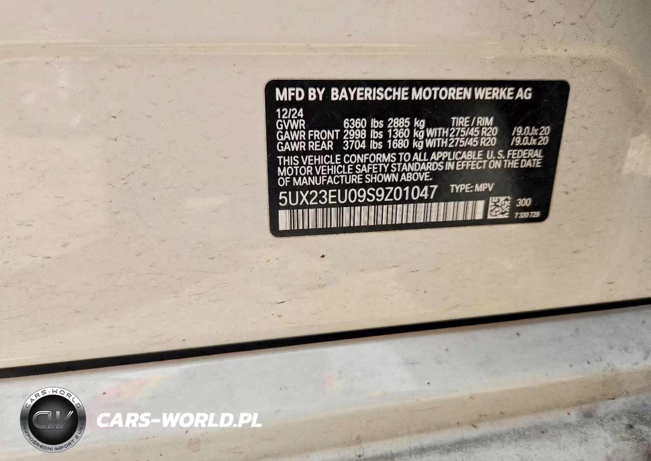2025 BMW X5 xDrive40I VIN:5UX23EU09S9Z01047 - 13