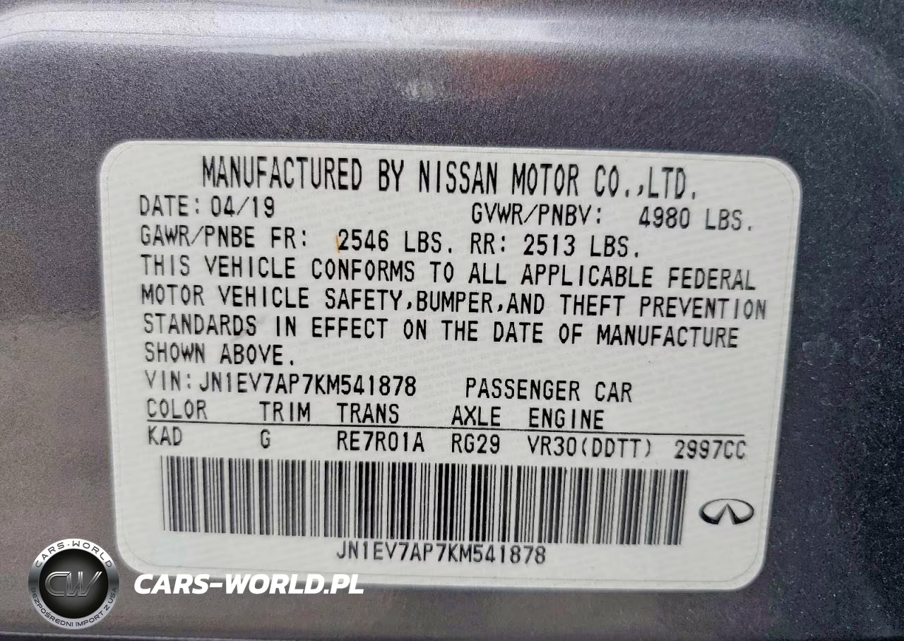 2019 Infiniti Q50 3.0T Luxe VIN:JN1EV7AP7KM541878 - 12