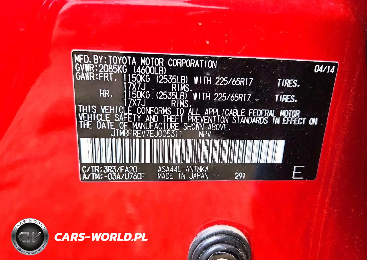 2014 Toyota Rav4 Xle VIN:JTMRFREV7EJ005311 - 13