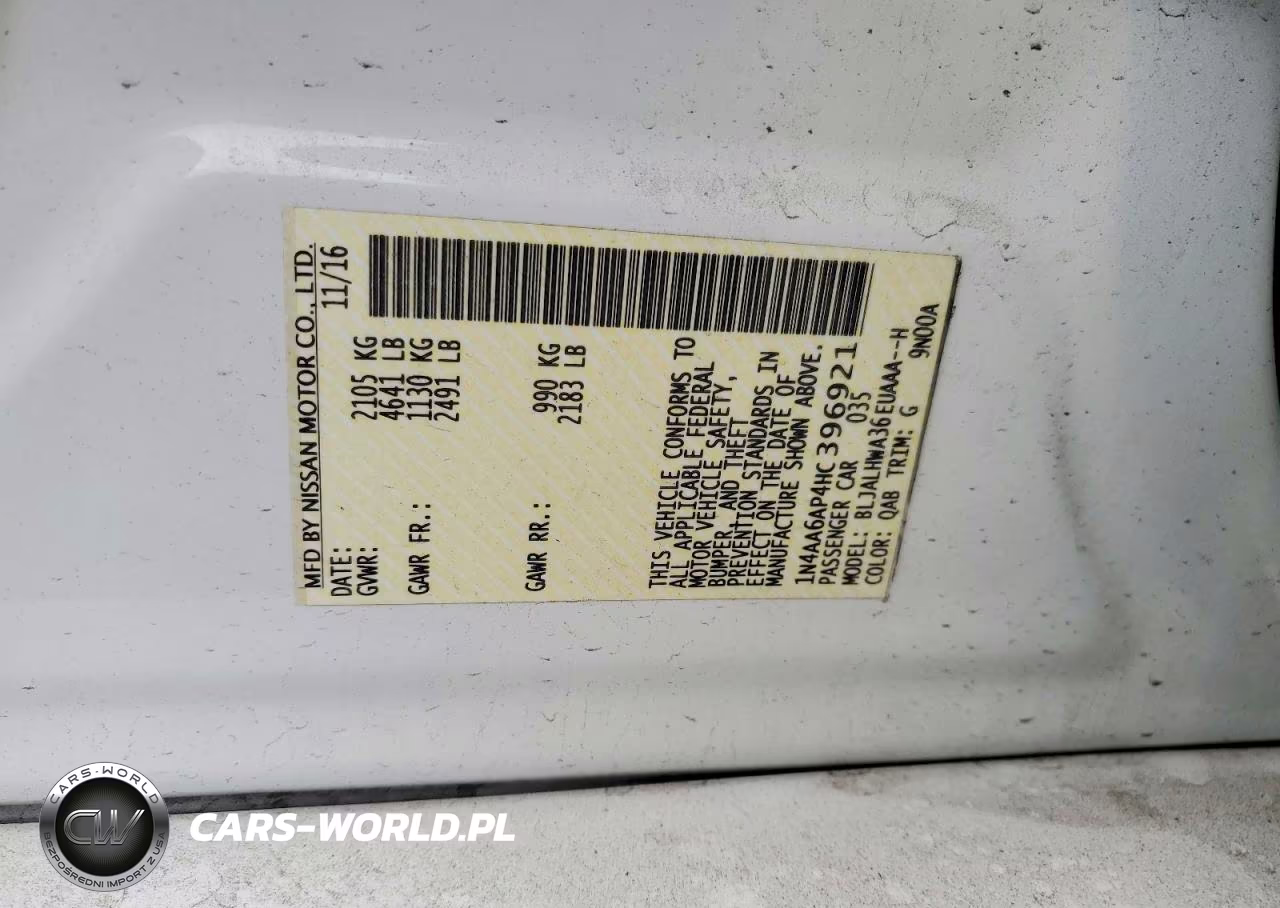 2017 Nissan Maxima Platinum VIN:1N4AA6AP4HC396921 - 12