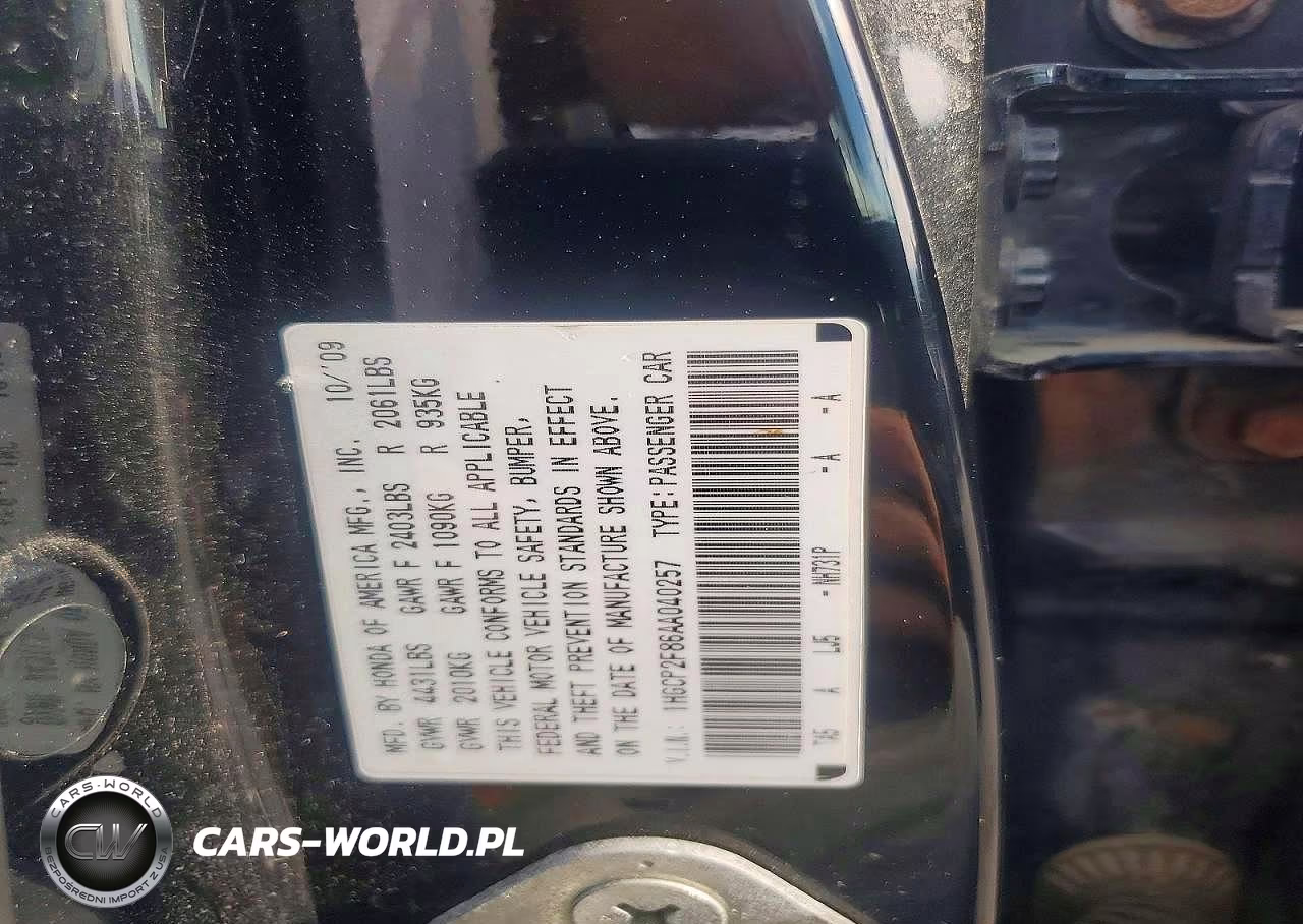 2010 Honda Accord 2.4 Ex-L VIN:1HGCP2F86AA040257 - 12