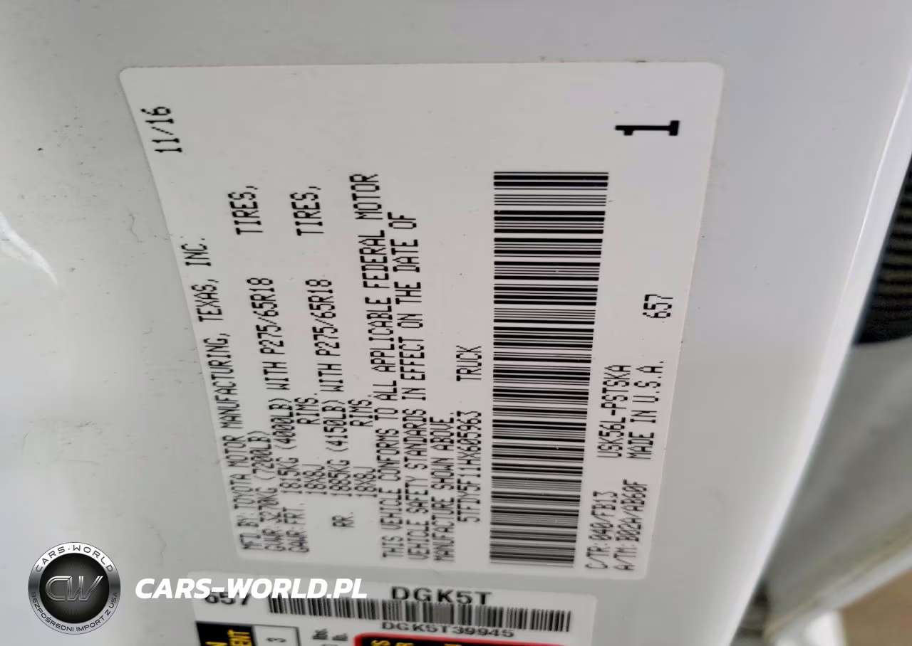 2017 Toyota Tundra Sr5 VIN:5TFDY5F11HX605963 - 12