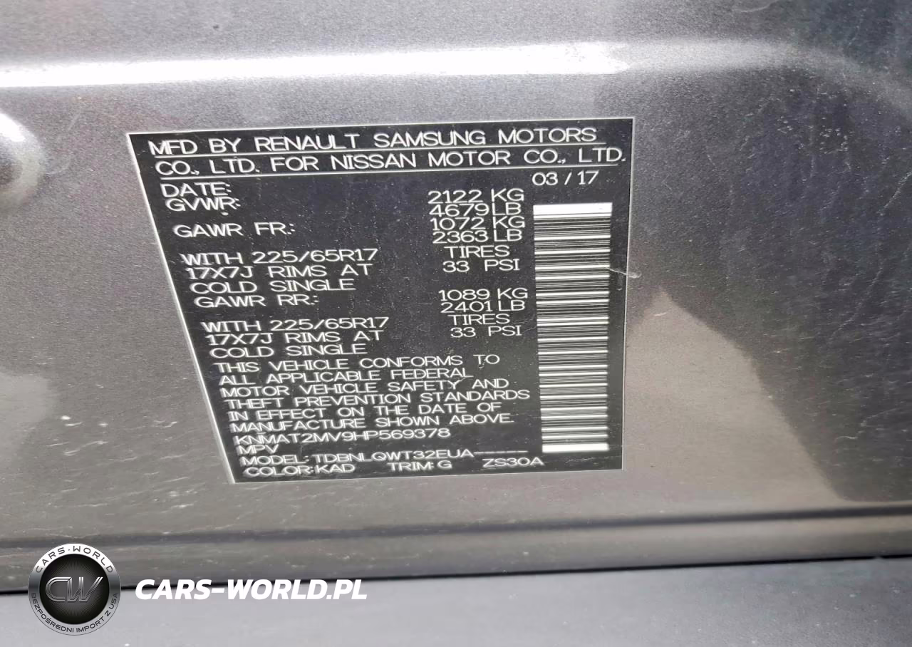 2017 Nissan Rogue Sv VIN:KNMAT2MV9HP569378 - 13