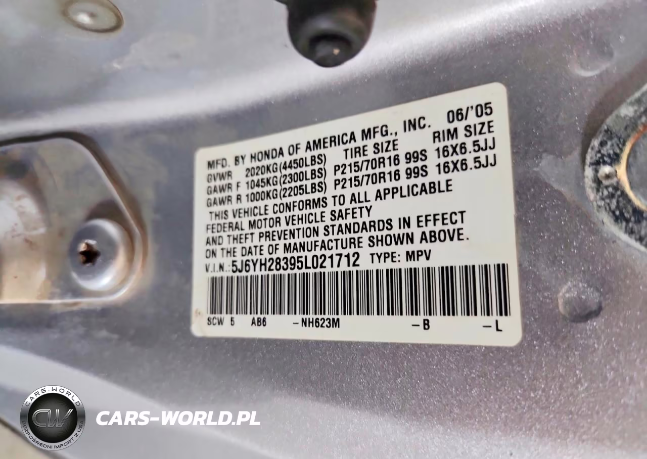 2005 Honda Element Lx VIN:5J6YH28395L021712 - 13