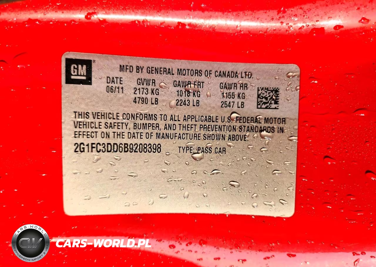 2011 Chevrolet Camaro Lt VIN:2G1FC3DD6B9208398 - 12
