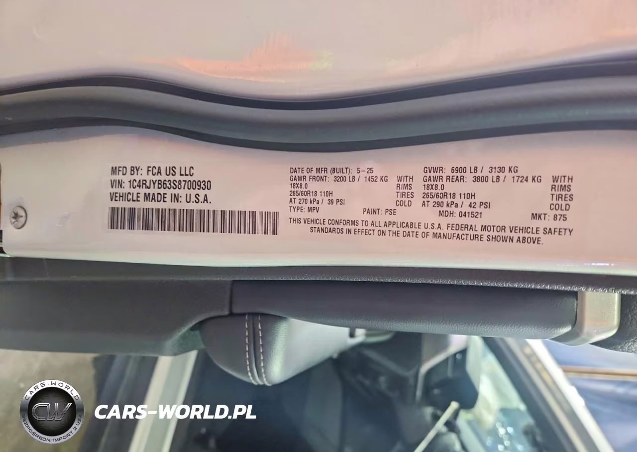 2025 Jeep Grand Cherokee 4Xe VIN:1C4RJYB63S8700930 - 14