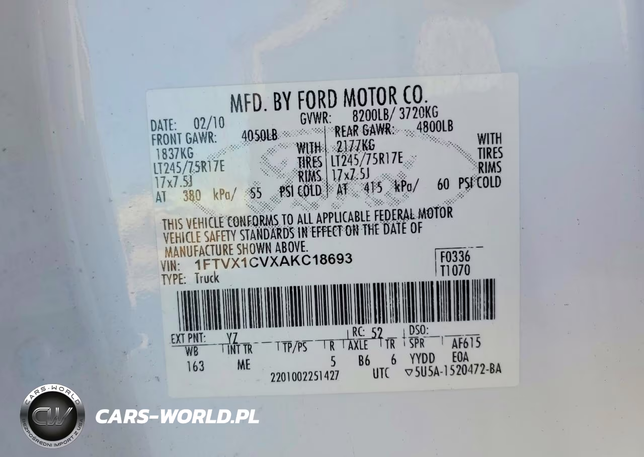 2010 Ford F150 Super Cab VIN:1FTVX1CVXAKC18693 - 12