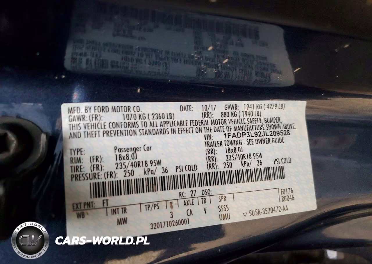 2018 Ford Focus St VIN:1FADP3L92JL209528 - 12