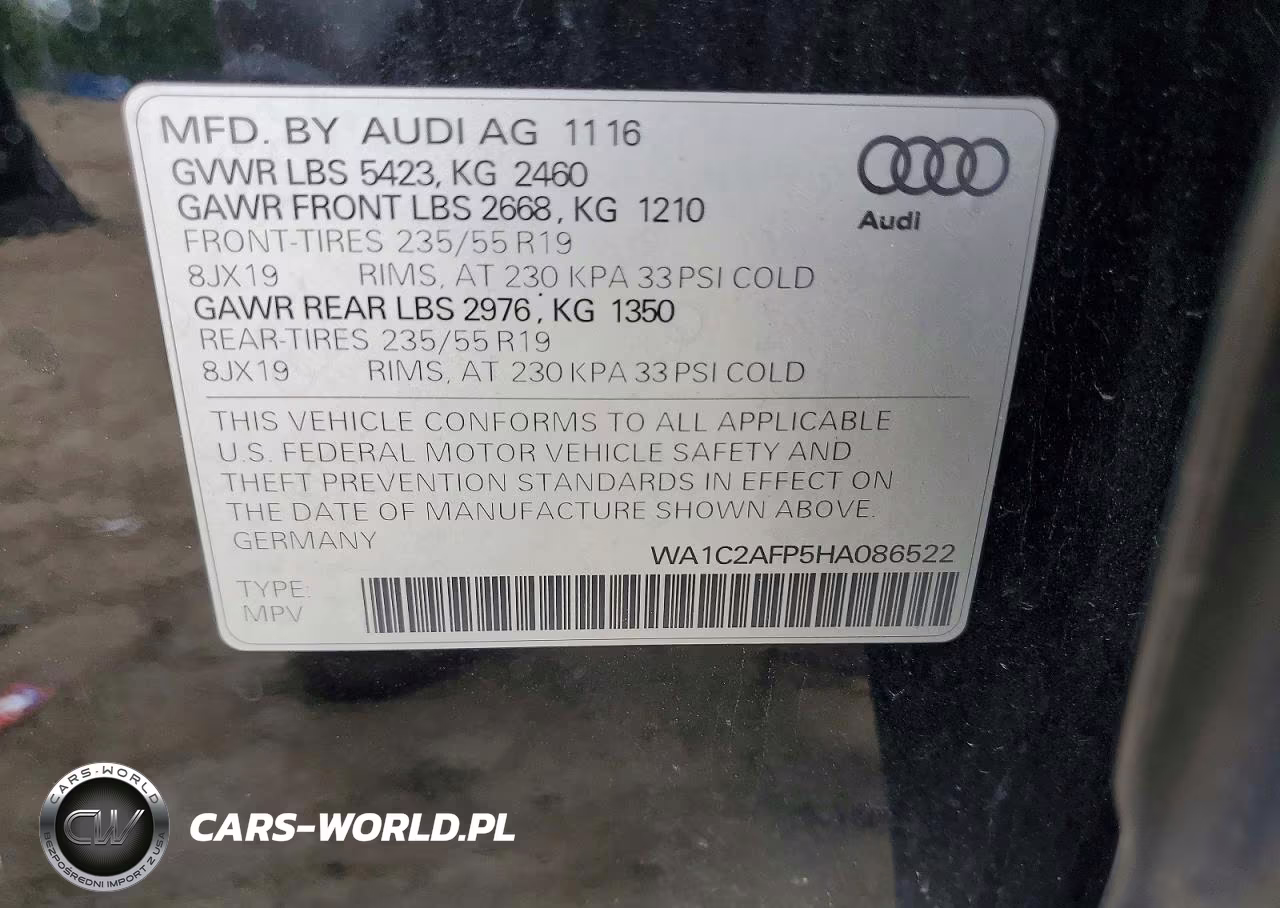 2017 Audi Q5 Premium VIN:WA1C2AFP5HA086522 - 13