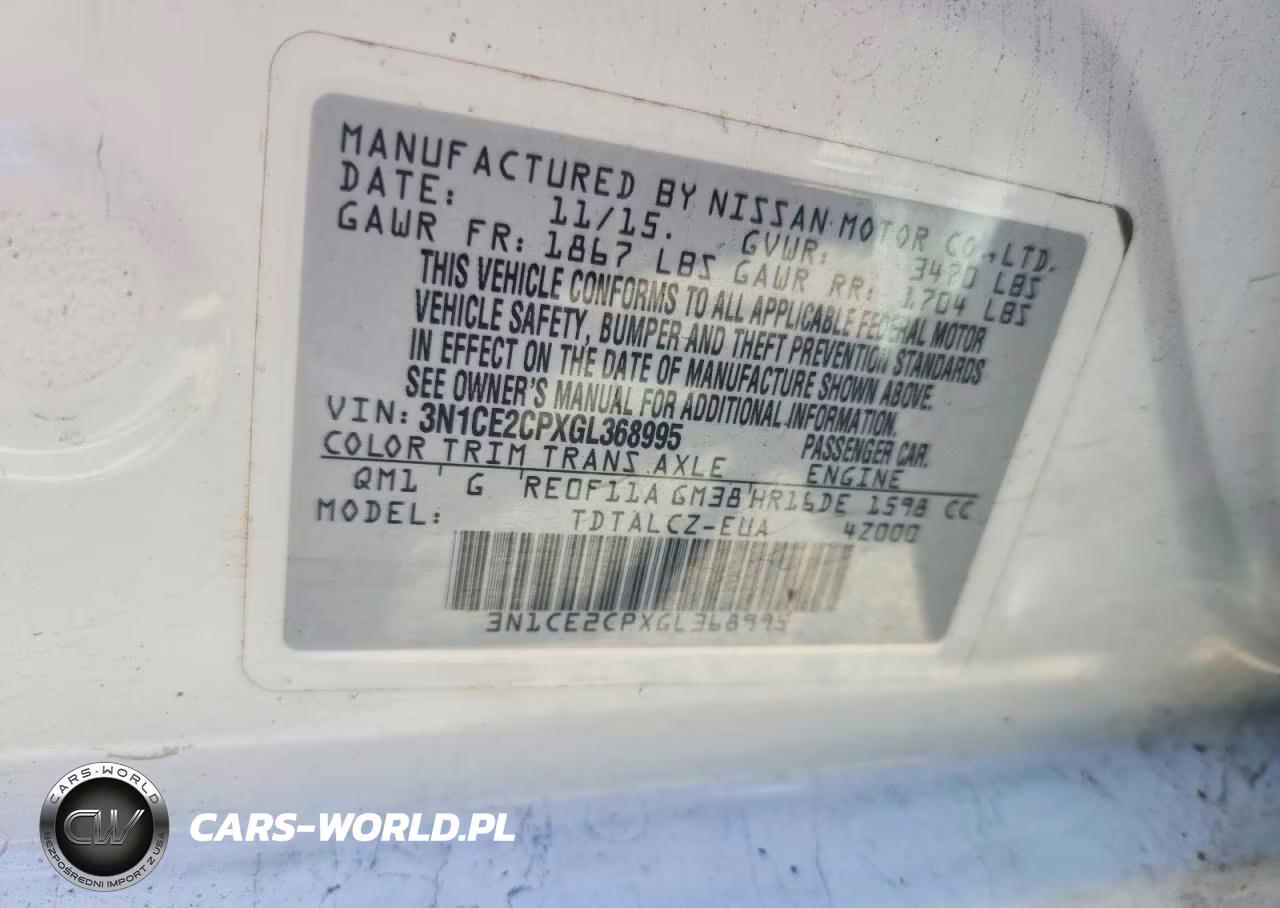 2016 Nissan Versa Note S Plus VIN:3N1CE2CPXGL368995 - 12
