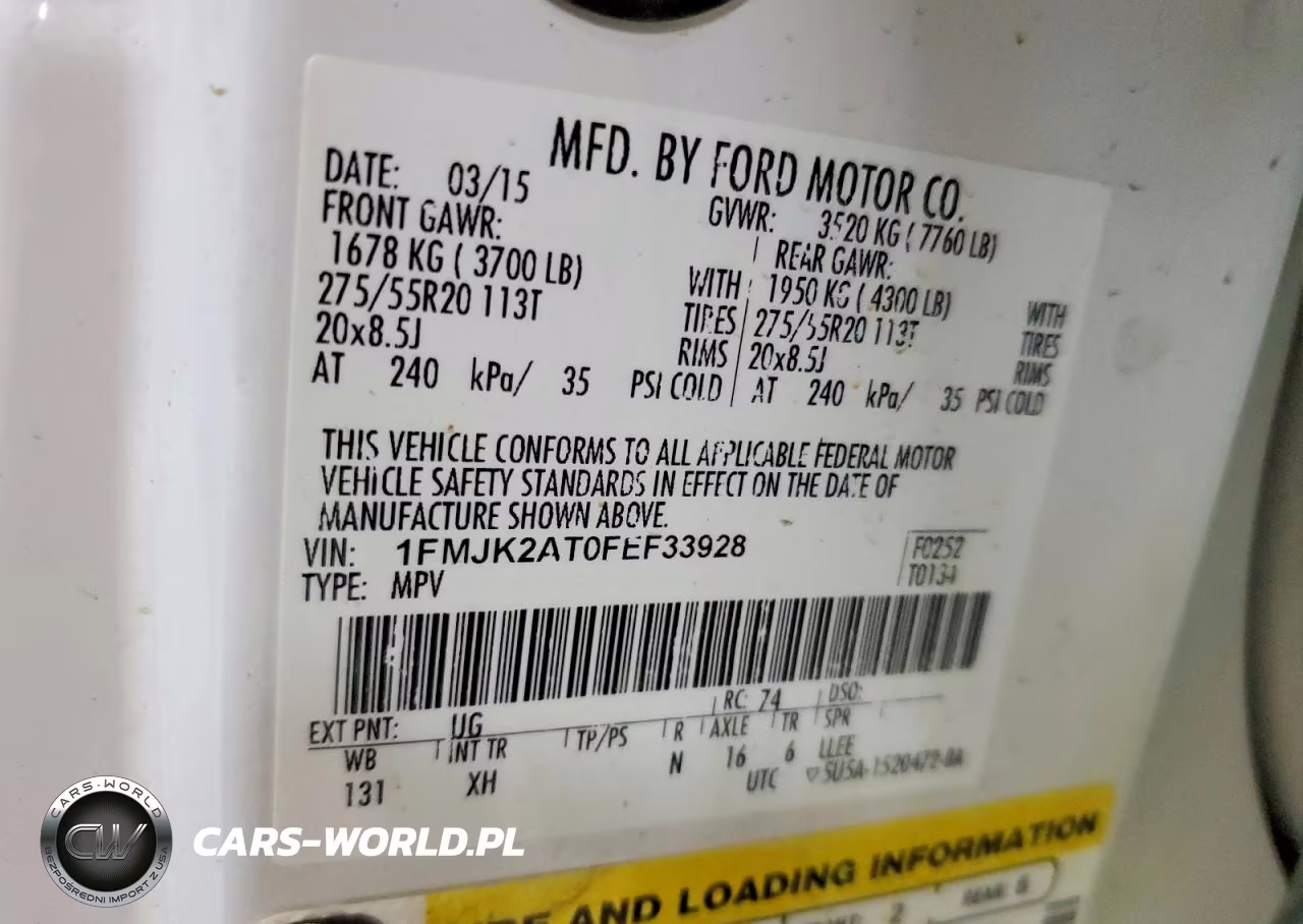 2015 Ford Expedition El Limited VIN:1FMJK2AT0FEF33928 - 14