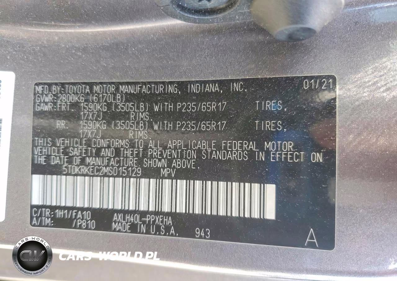 2021 Toyota Sienna Le VIN:5TDKRKEC2MS015129 - 14