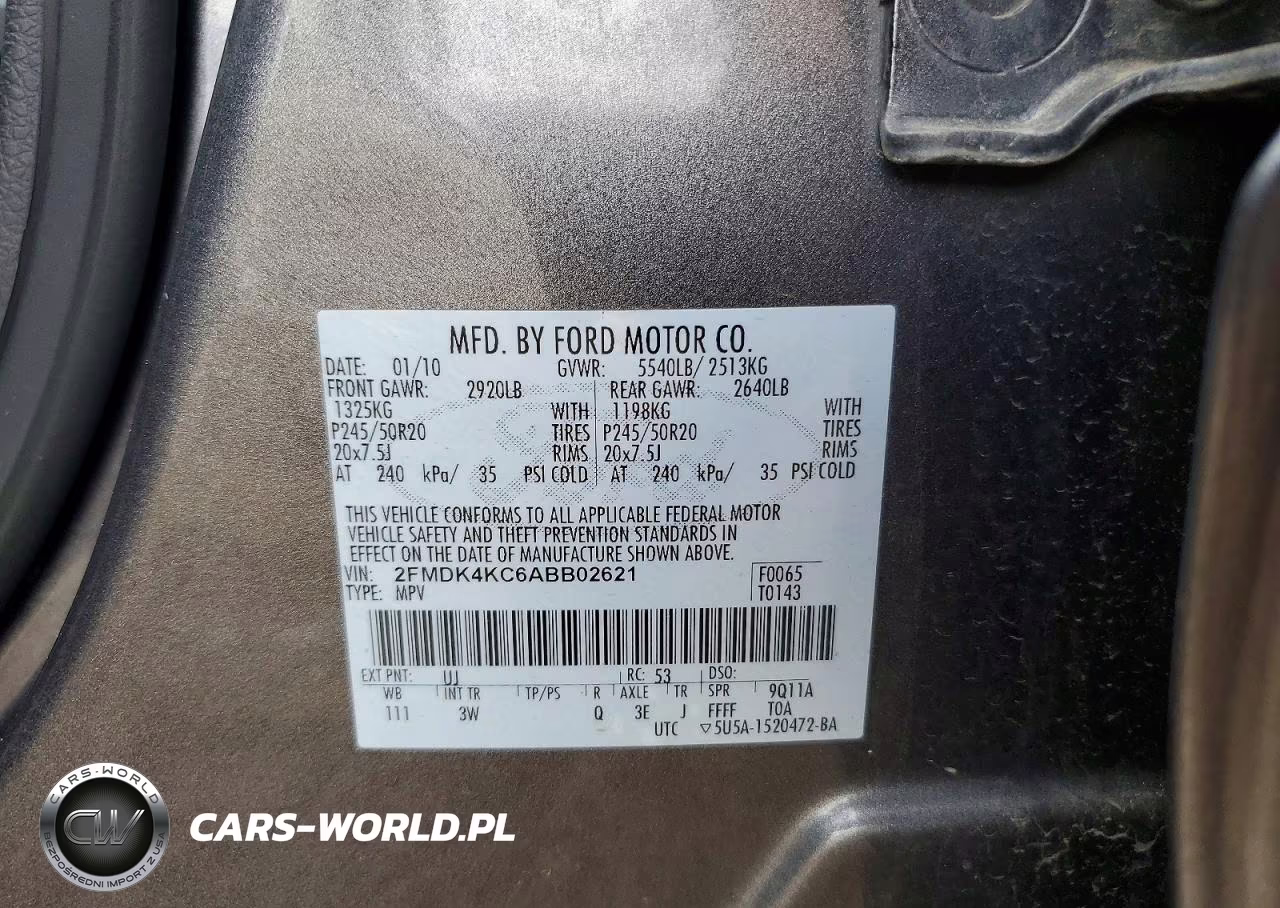 2010 Ford Edge Limited VIN:2FMDK4KC6ABB02621 - 13