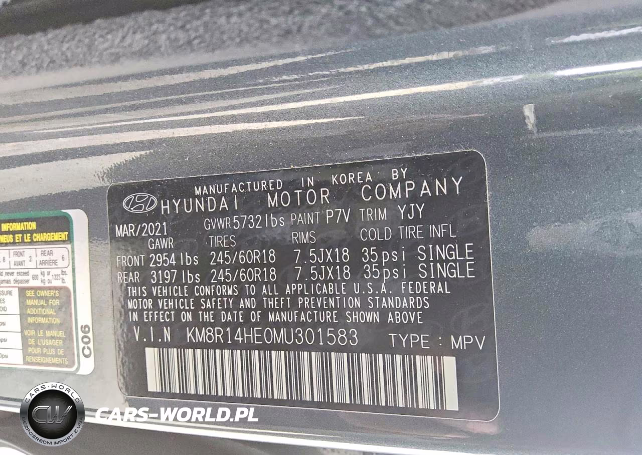 2021 Hyundai Palisade Se VIN:KM8R14HE0MU301583 - 13