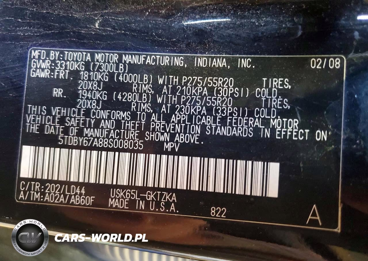 2008 Toyota Sequoia Platinum VIN:5TDBY67A88S008035 - 13