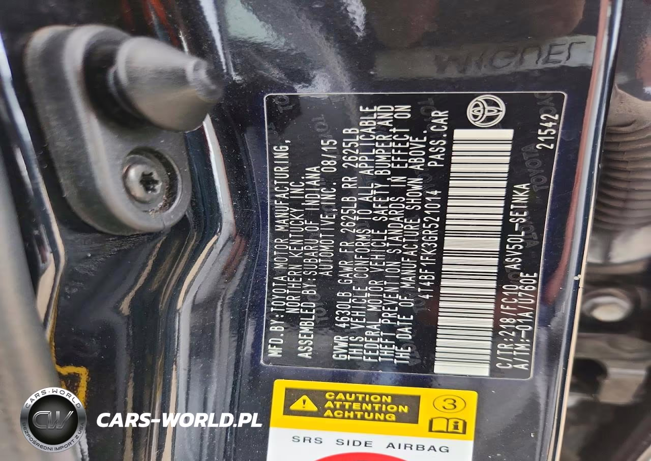 2016 Toyota Camry Le VIN:4T4BF1FK3GR521014 - 12