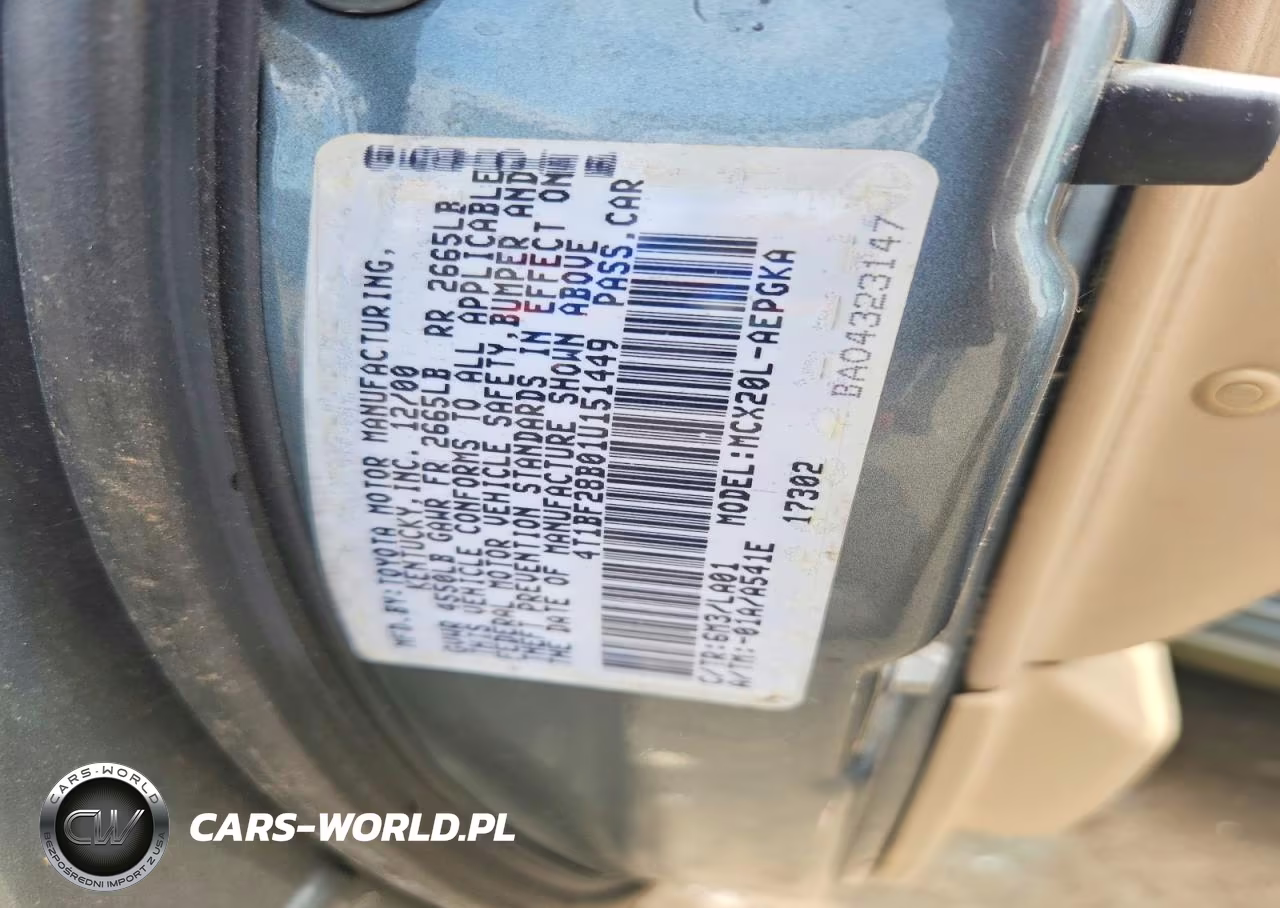 2001 Toyota Avalon Xls VIN:4T1BF28B01U151449 - 12