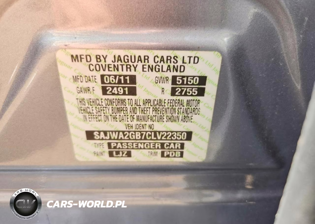 2012 Jaguar Xjl VIN:SAJWA2GB7CLV22350 - 12