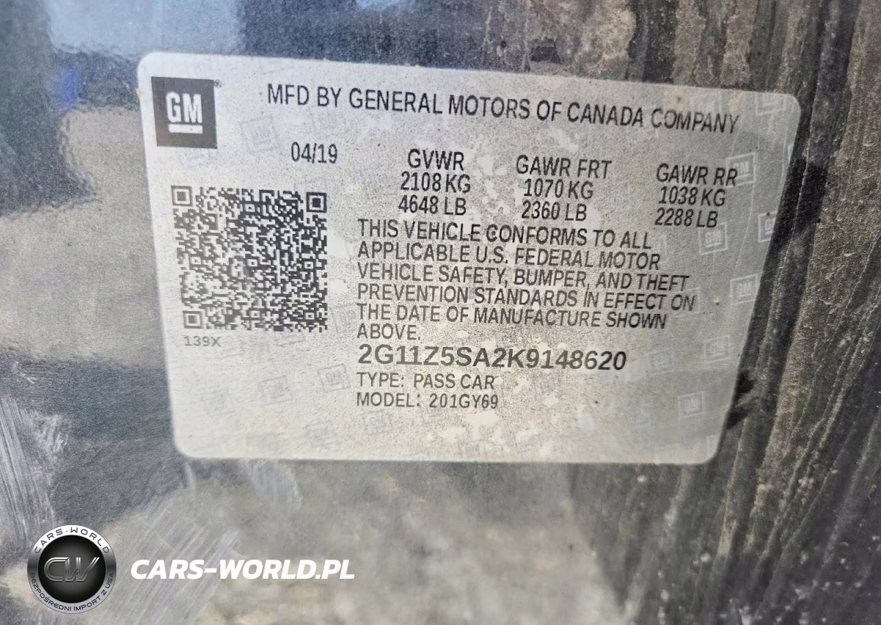 2019 Chevrolet Impala Lt VIN:2G11Z5SA2K9148620 - 12