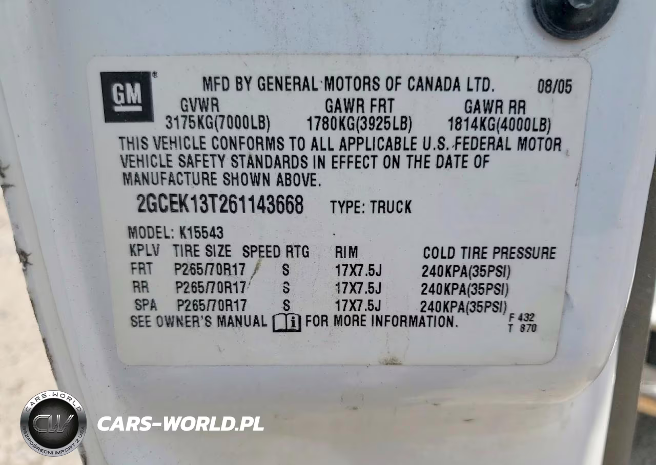 2006 Chevrolet Silverado K1500 VIN:2GCEK13T261143668 - 12