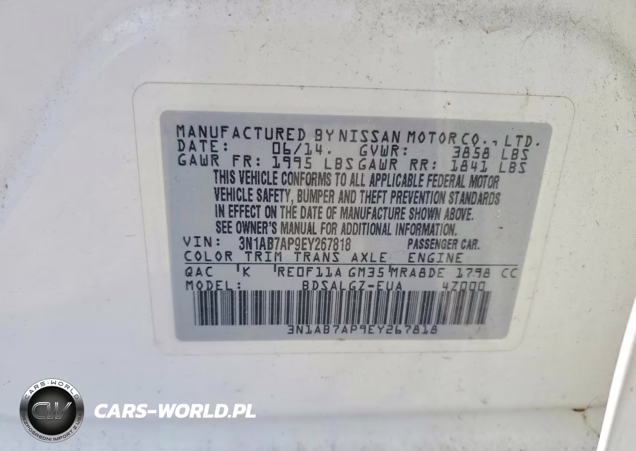 2014 Nissan Sentra Sl VIN:3N1AB7AP9EY267818 - 12