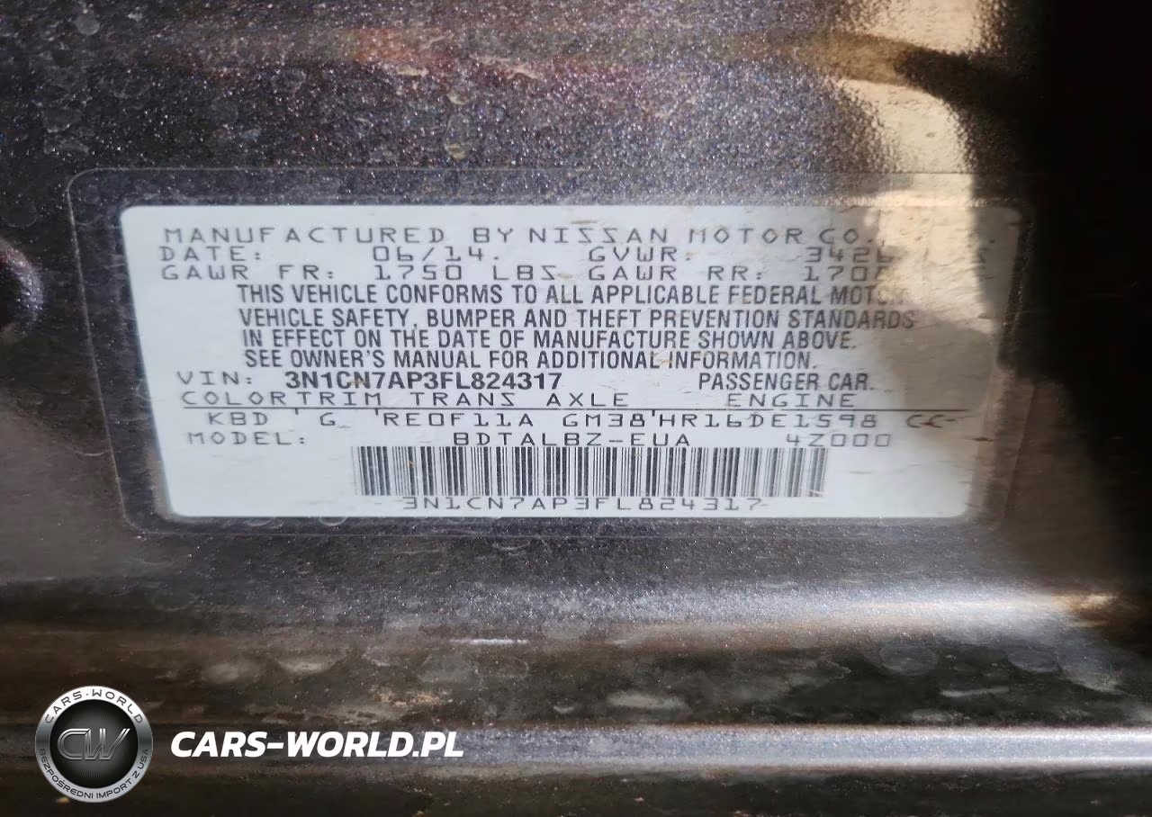 2015 Nissan Versa 1.6 Sv VIN:3N1CN7AP3FL824317 - 12