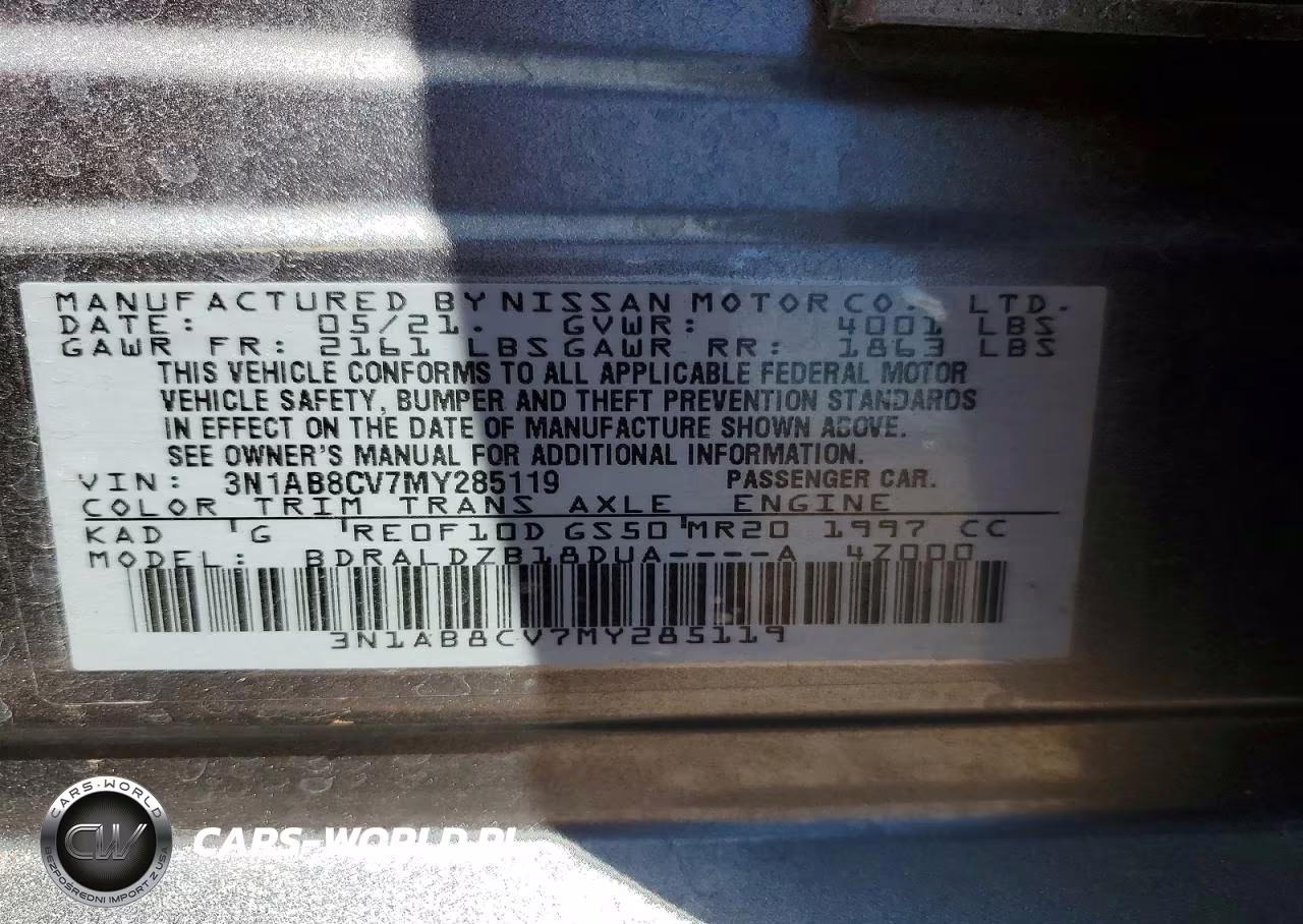 2021 Nissan Sentra Sv VIN:3N1AB8CV7MY285119 - 13