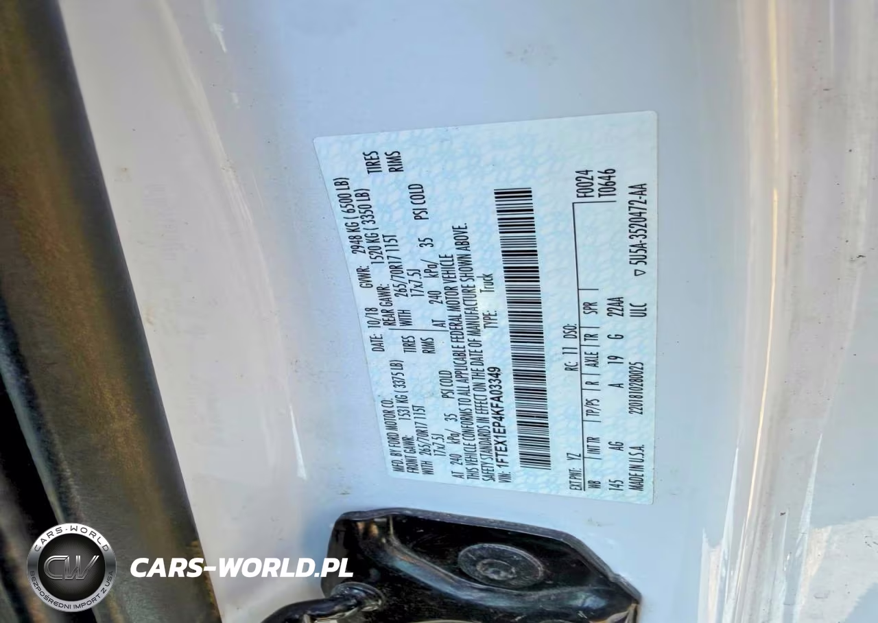 2019 Ford F150 Super Cab VIN:1FTEX1EP4KFA03349 - 10