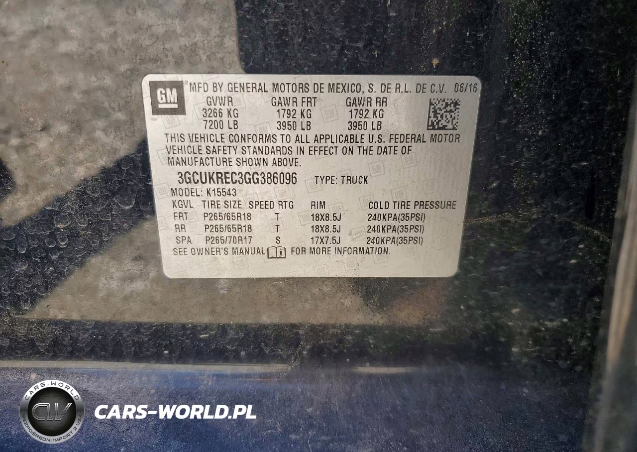 2016 Chevrolet Silverado K1500 Lt VIN:3GCUKREC3GG386096 - 12