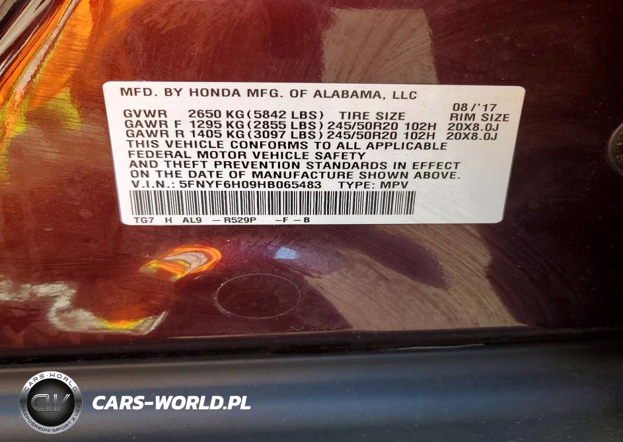 2017 Honda Pilot Elite VIN:5FNYF6H09HB065483 - 14