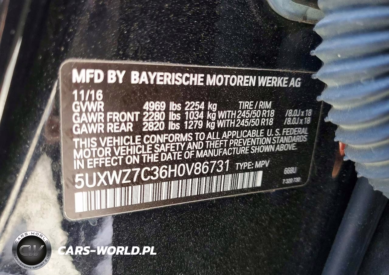 2017 BMW X3 Sdrive28I VIN:5UXWZ7C36H0V86731 - 13