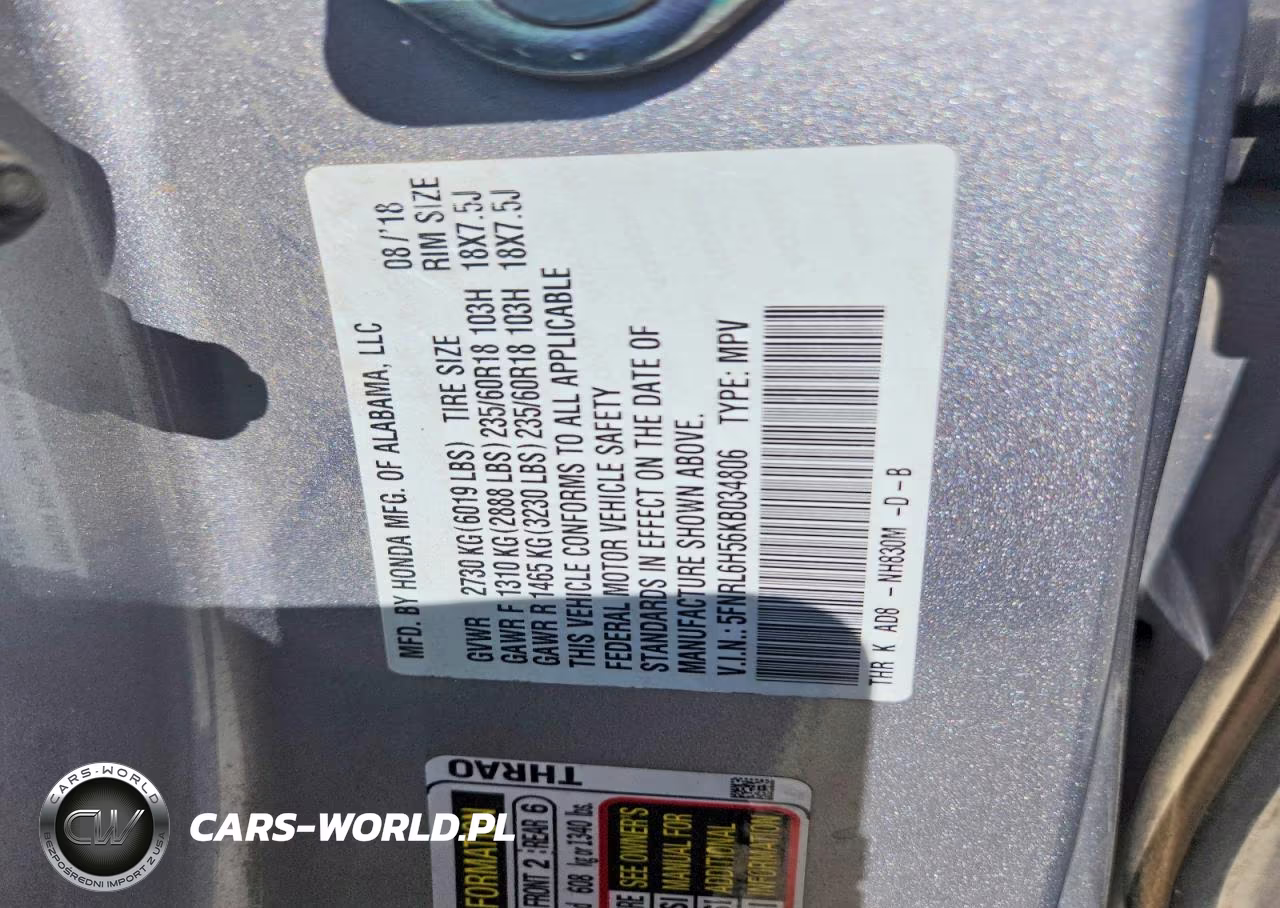 2019 Honda Odyssey Ex VIN:5FNRL6H56KB034806 - 14