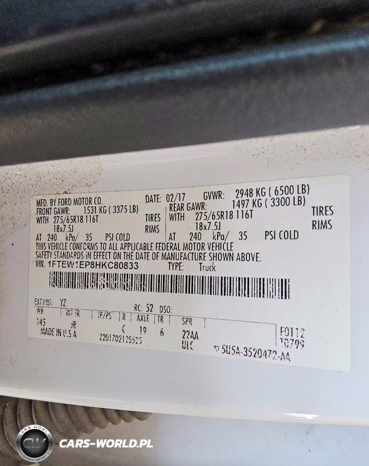 2017 Ford F150 Supercrew VIN:1FTEW1EP8HKC80833 - 12