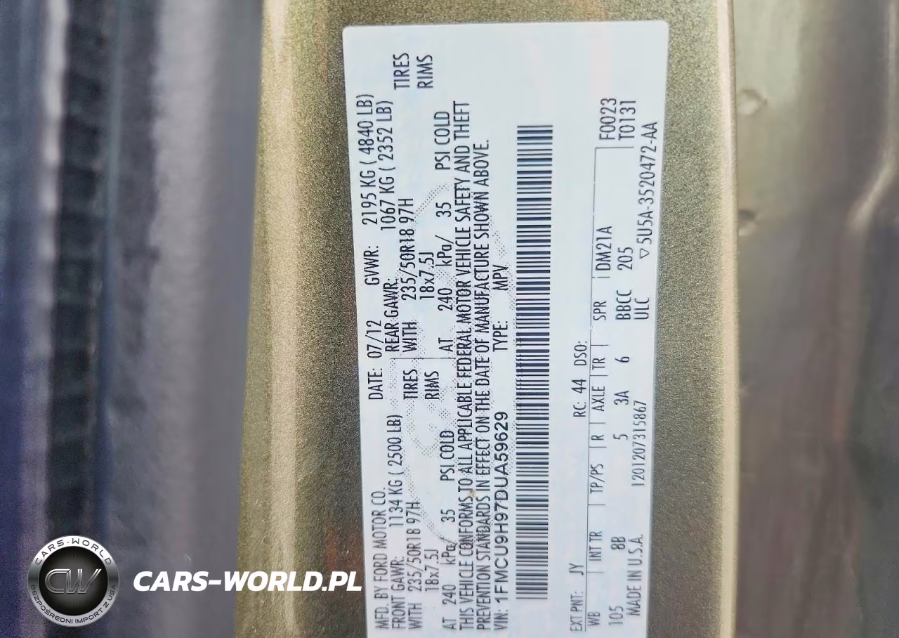 2013 Ford Escape Sel VIN:1FMCU9H97DUA59629 - 13