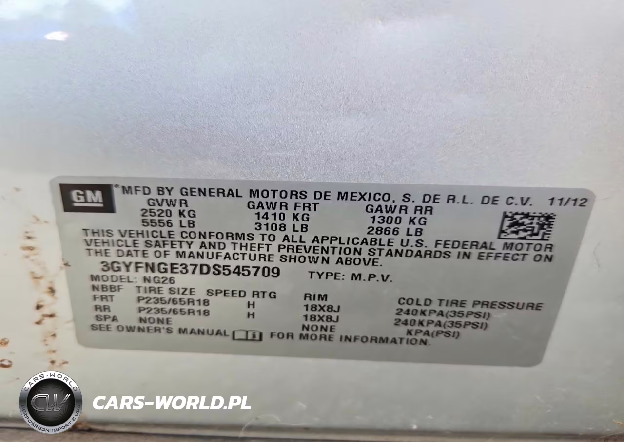2013 Cadillac Srx Luxury Collection VIN:3GYFNGE37DS545709 - 13