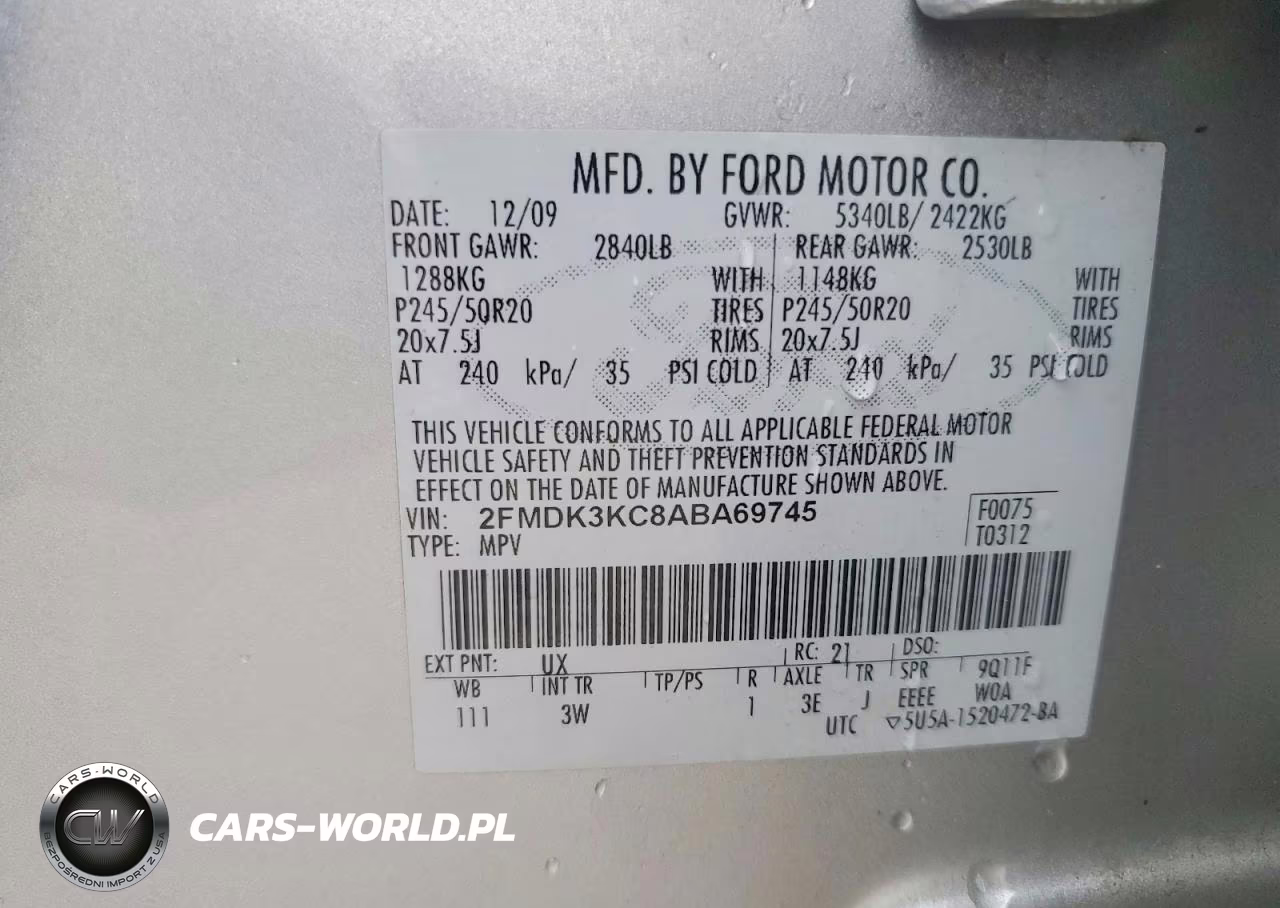 2010 Ford Edge Limited VIN:2FMDK3KC8ABA69745 - 14