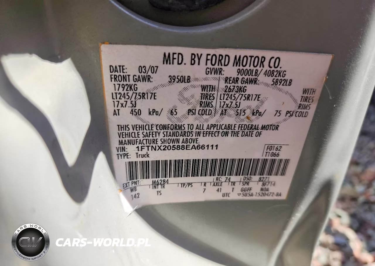 2008 Ford F250 Super Duty VIN:1FTNX20588EA66111 - 12