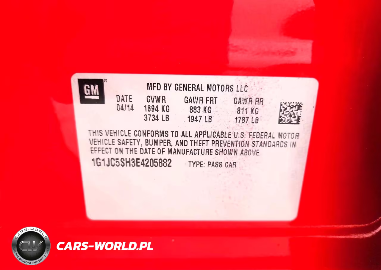 2014 Chevrolet Sonic Lt VIN:1G1JC5SH3E4205882 - 13