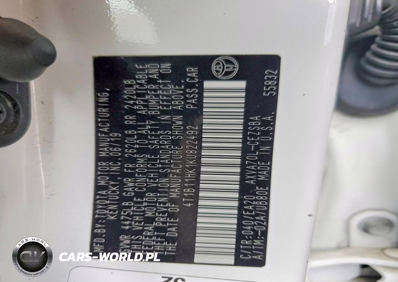 2019 Toyota Camry Se VIN:4T1B11HK1KU822492 - 12