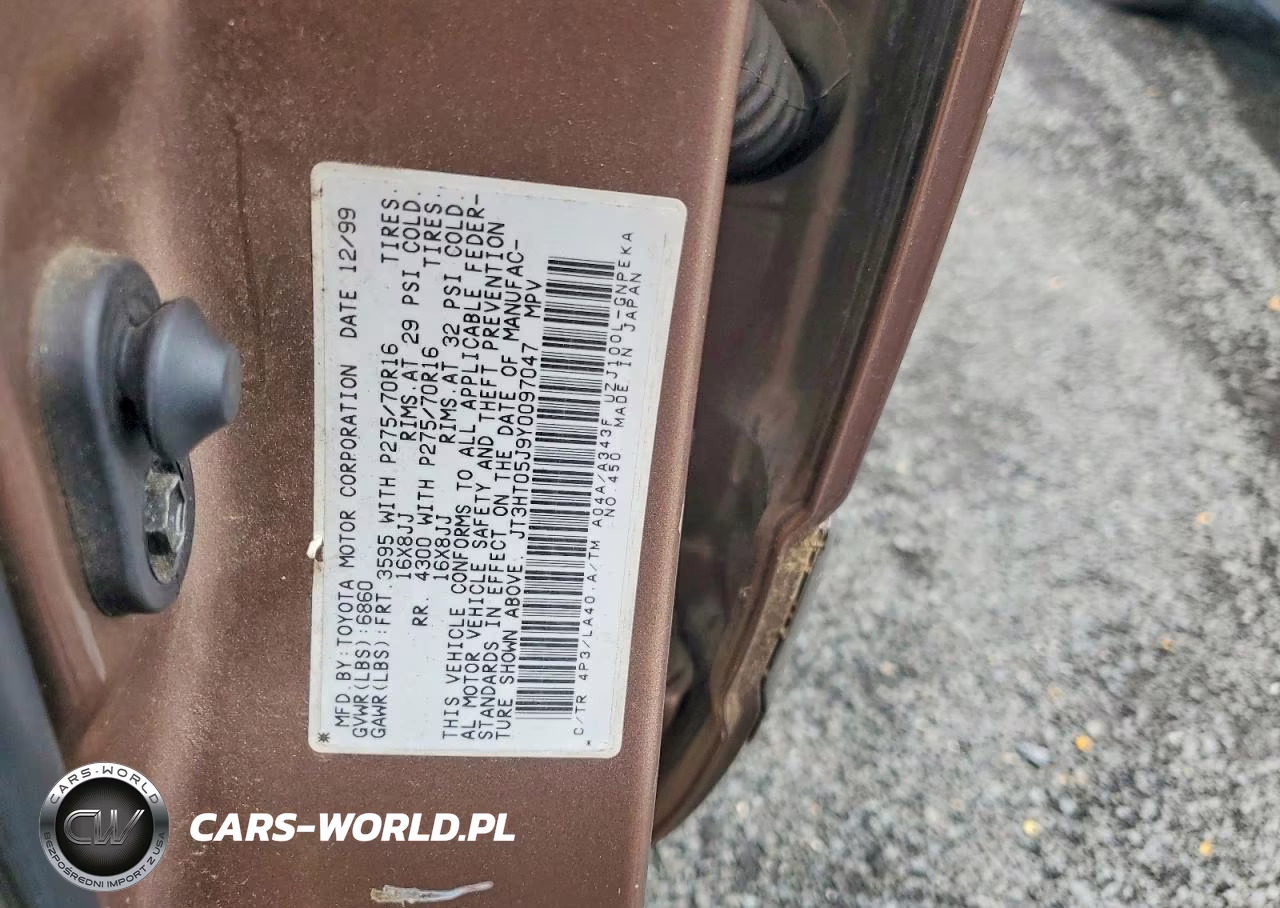 2000 Toyota Land Cruiser Base VIN:JT3HT05J9Y0097047 - 13