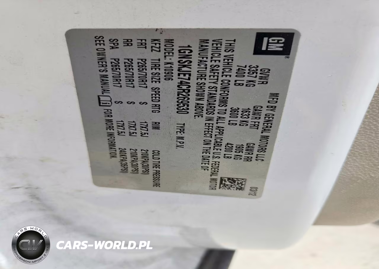 2012 Chevrolet Suburban K1500 Lt VIN:1GNSKJE74CR269530 - 13