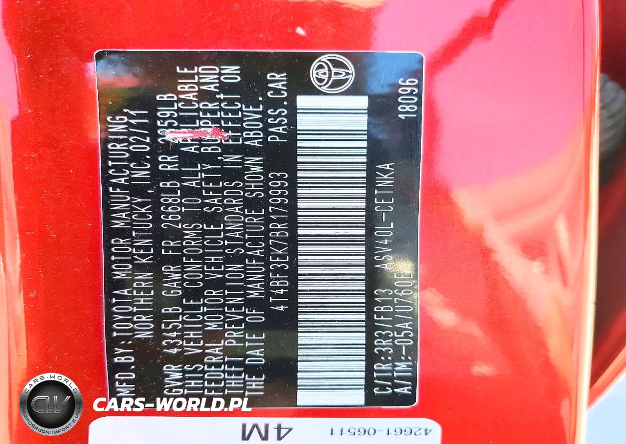 2011 Toyota Camry Le VIN:4T4BF3EK7BR179993 - 12