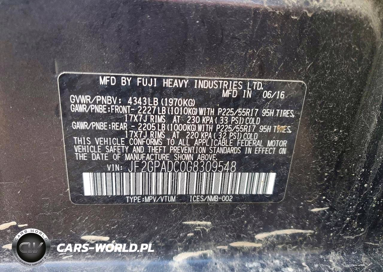 2016 Subaru Crosstrek Premium VIN:JF2GPADC0G8309548 - 13