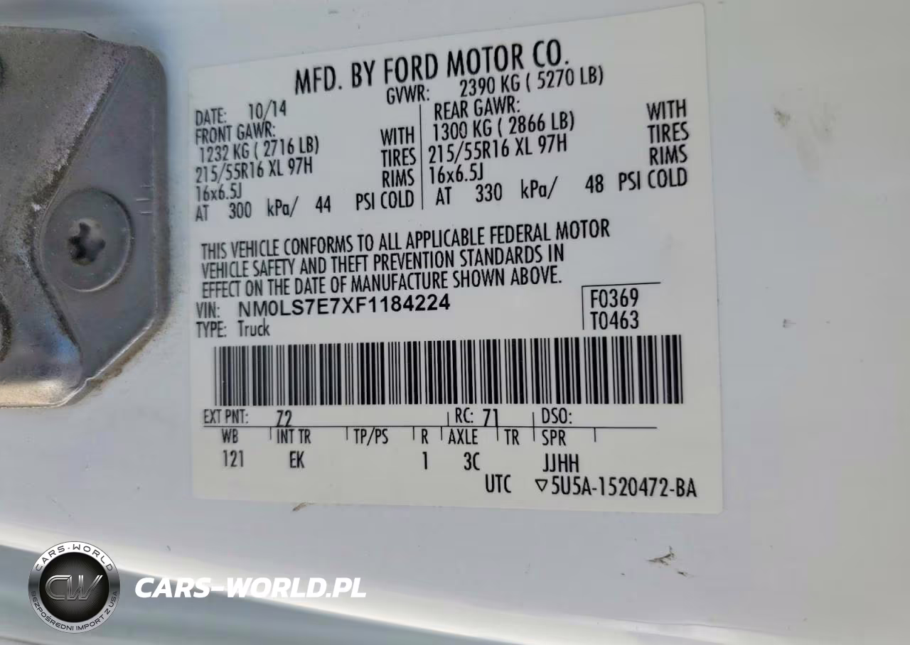 2015 Ford Transit Connect Xl Delivery Van VIN:NM0LS7E7XF1184224 - 14