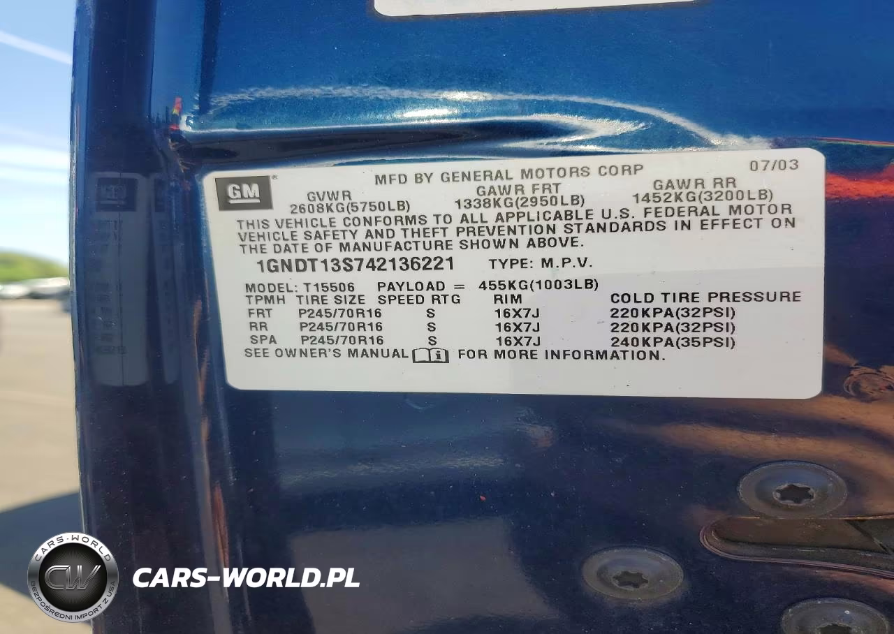 2004 Chevrolet Trailblazer Ls VIN:1GNDT13S742136221 - 12