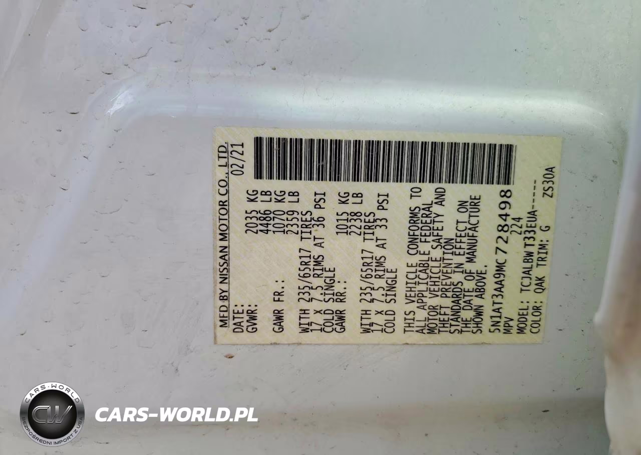 2021 Nissan Rogue S VIN:5N1AT3AA9MC728498 - 13