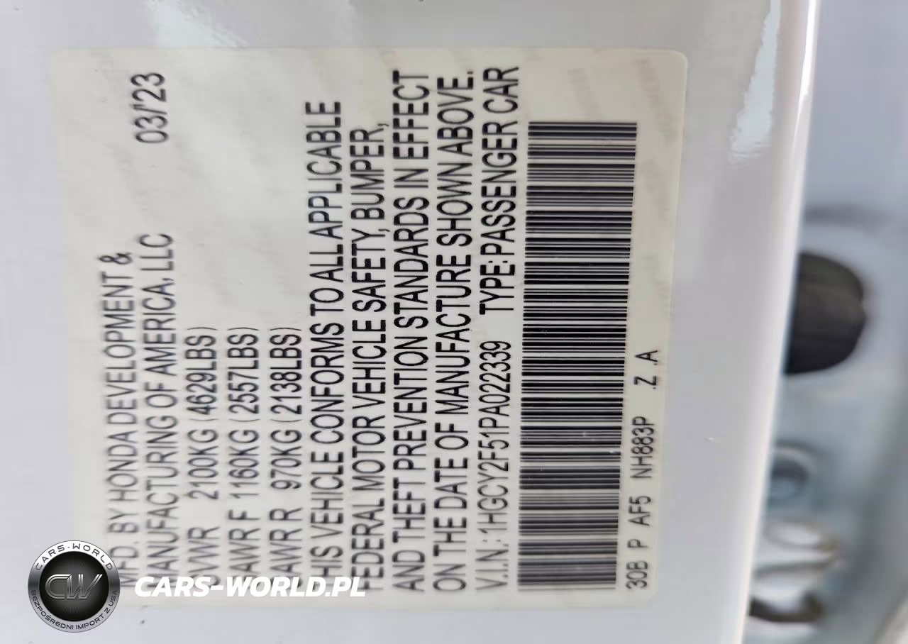 2023 Honda Accord Hybrid Sport VIN:1HGCY2F51PA022339 - 12